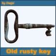 3d model the old rusty key