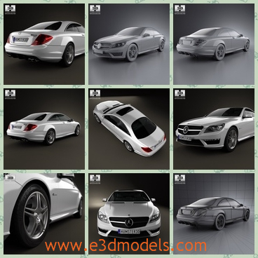 3d model a benz car of mercedes - This is a 3d model of a Benz car of Mercedes,which is made in German.The model has two doors in each side.The model is very popular.