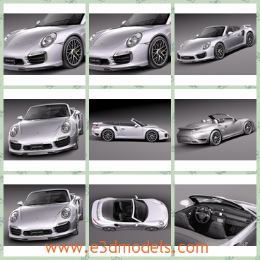 3d model a convertible porche car - This is a 3d model about a convertible Porche car,which is actually a sports car and is roofless.