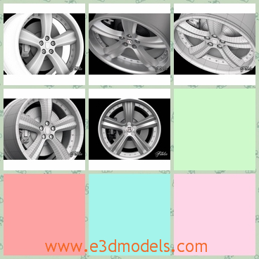 3d model a rim with the caliper - This is a 3d model of a rim,which is ready to be printed into real.The model is a mentalray and multiple import formats.