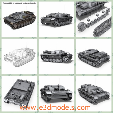 3d model a tank in a medium shape - This is a 3d model of a tank,which is a medium one.The model is made of many materials and it is uneasy to created.