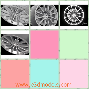 3d model aston martin vanquish rim - This is a 3d model of the Aston Martin Vanquish rim,which is an alloy of steel and th brake is sharp.