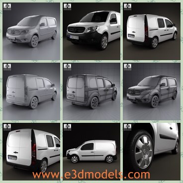 3d model German van - This is a 3d model of German van,which is spacious and made with good quality.The van is popular from 2012 to 2016.