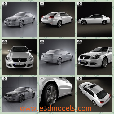 3d model of Brilliance BS 4 - This 3d model is about a Brilliance car which is a luxurious car with four doors. This car has small wing mirrors.