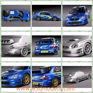 3d model racing car of Japan - This is a 3d model of the racing car of Japan,which is blue and cool.The car is modern and super.