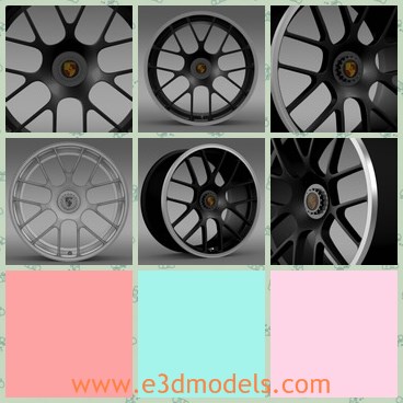 3d model the alloyed wheel - This is a 3d model about the alloyed wheel,which is new and made for Porsche cars.