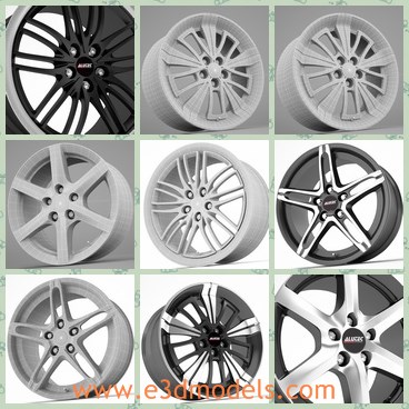 3d model the alloyed wheel - This is a 3d model of the alloyed wheel,which is modern and made with high quality.The wheel is available in so many kinds of cars.