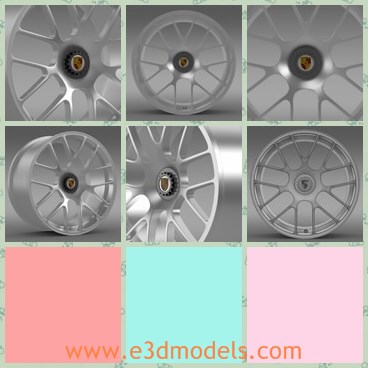 3d model the alloyed wheel rim - This is a 3d model about the alloyed wheel rim,which  is created in real units of measurement. Model with physically accurate materials.