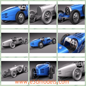 3d model the ancient racing car - This is a 3d model of the ancient racing car of UK,which is the most popular car in 1929.The model is the winner at that time.