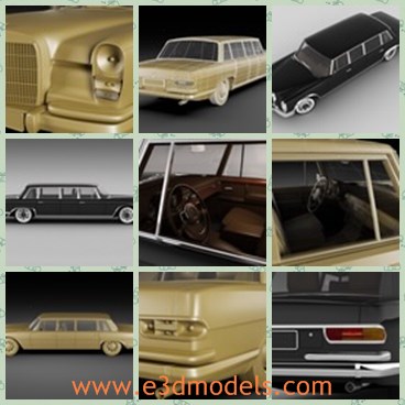 3d model the antique car - This is a 3d model of the antique car,which is luxury and expensive.The model is painted in grey.
