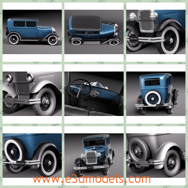 3d model the antique car in 1928 - This is a 3d model of the antique car in 1928,which is the classical type but very popular at that time.