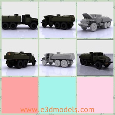 3d model the army truck - This is a 3d model of the army truck,which is the Russian army tank in the war time.The model is the most powerful weapon in the world.