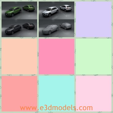 3d model the Audi Q3 - This is a 3d model of the Audi Q3,which is made in Germany and popular around the world.