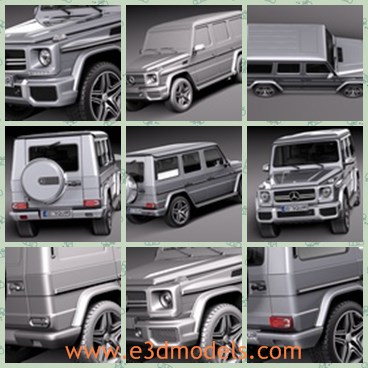 3d model the Benz car - This is a 3d model of the benz car,which is made in 2013 and looks great and glorious.The model is  made based on the shape of jeeps.