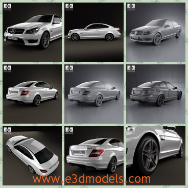 3d model the Benz car with two doors - This is a 3d model of the Benz car with two doors,which are created in Europe and the model is popular among the youth.