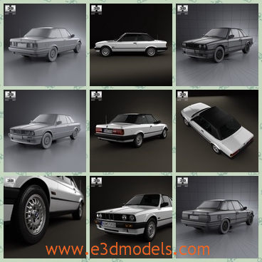 3d model the Benz in 1990 - This is a 3d model of the Benz in1990,which has two doors and the it is convertible.The car is very popular and great.