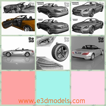 3d model the Benz in 2013 - This is a 3d model of the Benz in 2013,which is the popular type and it was made without roof.The model is small but cute.