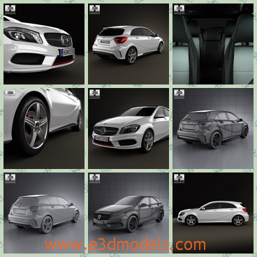 3d model the benz in 2013 - This is a 3d model of the Benz in 2013,which is spacious and great.The model is the hatchback made in Germany.