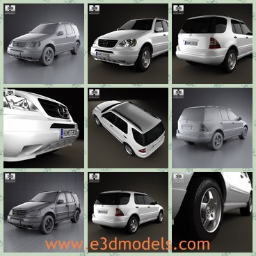 3d model the Benz made in 1997 - This is a 3d model of the Benz made in 1997,which was popular and expansive at that time.The model model is the popular type in Germany and other European countries.
