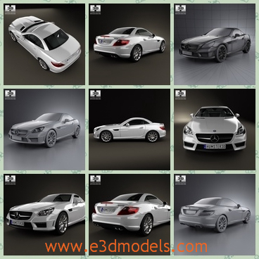 3d model the Benz sports car - This is a 3d model of the Benz sports car,which is spacious and modern and popular around the world when it was first produced.