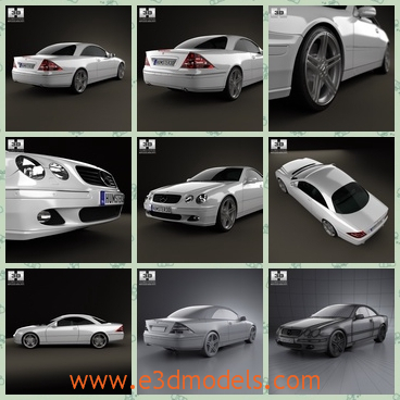 3d model the benz with two doors - This is a 3d model of the Benz with two doors,which are modern and charming.The model is common.