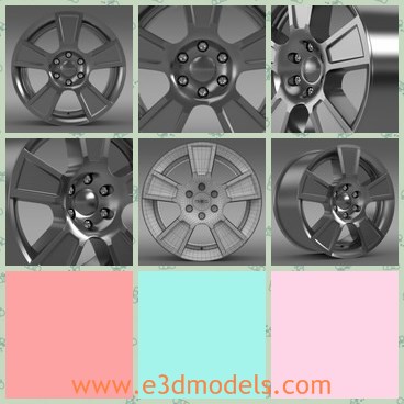 3d model the black alloyed wheel - This is a 3d model of the black alloyed wheel,which is made with standard ad regular materials.