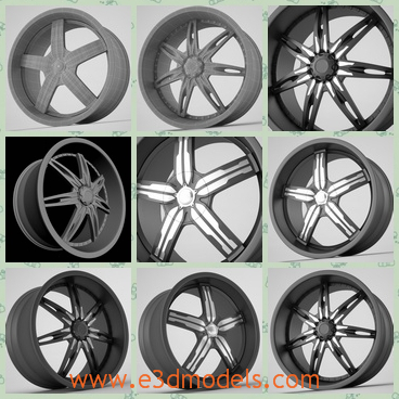 3d model the black rim - THis is a 3d model of the black rim,which is the necessary part of the car.The model is made with alloyed materials.