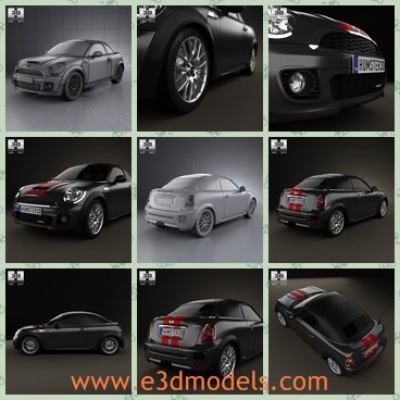 3d model the black roadster - This is a 3d model of the black roadster made in 2013,which is modern and popular.The model is the famous brand in Germany and popular around the world.