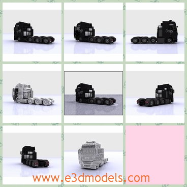 3d model the black truck - This is a 3d model of the balck truck,whcih is long and made in German.The brand is famous in German and around the world.