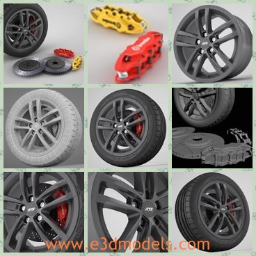 3d model the black wheel - This is a 3d model of the black wheel,which is new and made for many famous cars in the world.