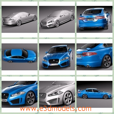 3d model the blue car in 2014 - This is a 3d model of the blue car in 2014,which is the famous brand in England.The model is luxury and great.