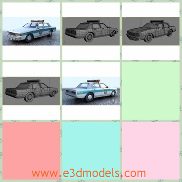 3d model the blue police car - This is a 3d model of the bluepolice car,which is new and is the product from Chevrolet.The model is made in high quality.