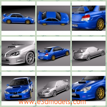3d model the blue sports car - This is a 3d model of the blue sports car,which is made in Japan and the car is a sedan.The car is popular in the world.