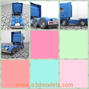 3d model the blue truck - This is a 3d model of the blue truck,which is textured and heavy.The truck is popular in the world.