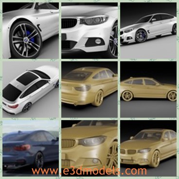 3d model the BMW - This is a 3d model of the BMW,which is modern and made with good quality and in details.