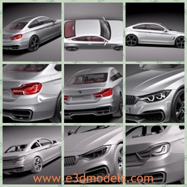 3d model the BMW - This is a 3d model of the BMW,which is modern and made in Germany.The made is made in 2014 and it is popular in the world.
