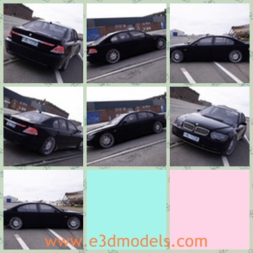 3d model the Bmw car - This is a 3d model of the BMW car,which is created with high quality.The black is classic and popular.