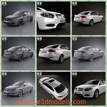 3d model the brilliance car - This is a 3d model of the Brilliance car,which was made in 2012 and in China.The model has four doors with it and is the sedan.