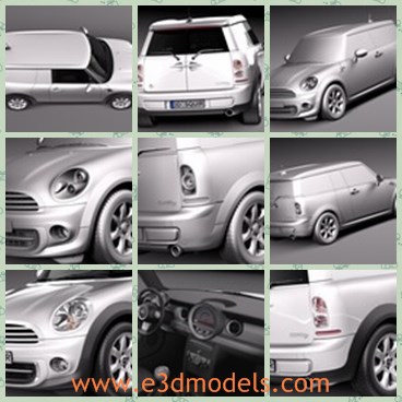 3d model the British van - THis is a 3d model of the Brithish van,which is common in the night club.The model is spacious and made with good quality.
