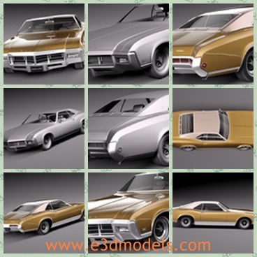 3d model the buick in 1969 - This is a 3d model of the buick in 1969,which is old and classic.The car is a luxury Aferican model,but many people love it so much.