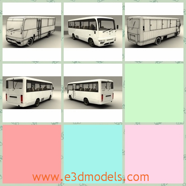 3d model the bus of Nissan - This is a 3d model of the bus of Nissan,which is used by the civilians in the city.The model is made in high quality.