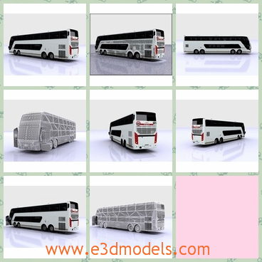 3d model the bus with a long body - This is a 3d model of the bus with a long body,which is made in 2009 and the model is very practical.