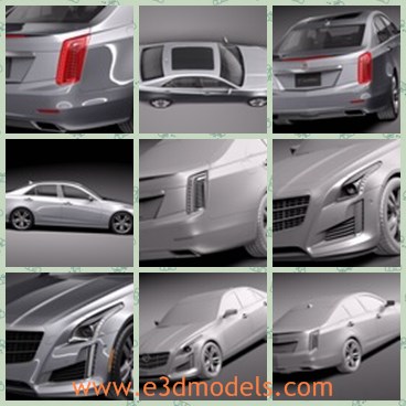 3d model the cadillac - This is a 3d model of the Cadillac,which is luxury and modern.The car is popular around the world in year of 2014.