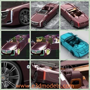 3d model the cadillac car - This is a 3d model about the Cadillas car,which is modern and luxury.The car is convertible and texutred.