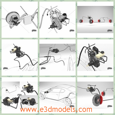 3d model the car brake - This is a 3d model about the car brake system,which is a part of the vehicle.The model is important.
