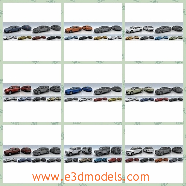 3d model the car collection - This is a 3d model of the car collection,which are convertible and superb.The model includes the Opel,the Rover,the Range,the Renault and the Skoda.