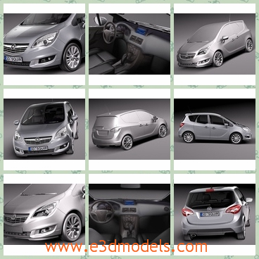 3d model the car from Germany - This is a 3d model of the car from Germany,which is made in 2014 and the it is also considered as the minivan.
