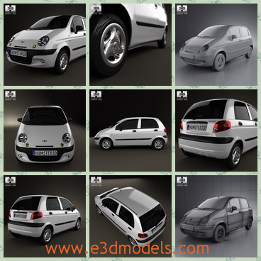 3d model the car from Korea - This is a 3d model of the car from Korea,which is made in 2011 and the hatchback is popular in Korean cities.