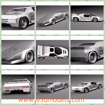 3d model the car in 1990 - This is a 3d model of the car in 1990,which is rare and expensive nowadays.The model is fast and made in USA.