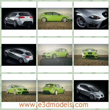 3d model the car in 2007 - This is a 3d model about the car in green and it is made in 2007.The car in fast and the car model is popular for a while.